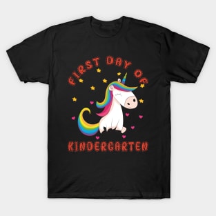 Lovely Unicorn | First Day Kindergarten T-Shirt